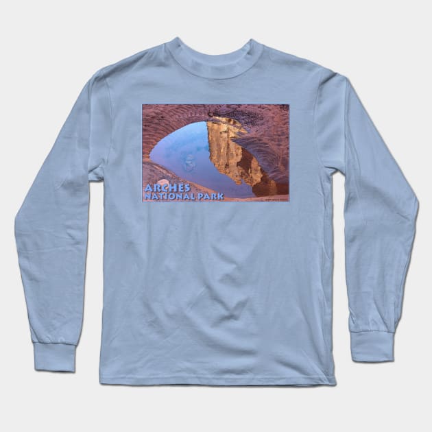 Reflection at Arches Long Sleeve T-Shirt by JEAndersonArt